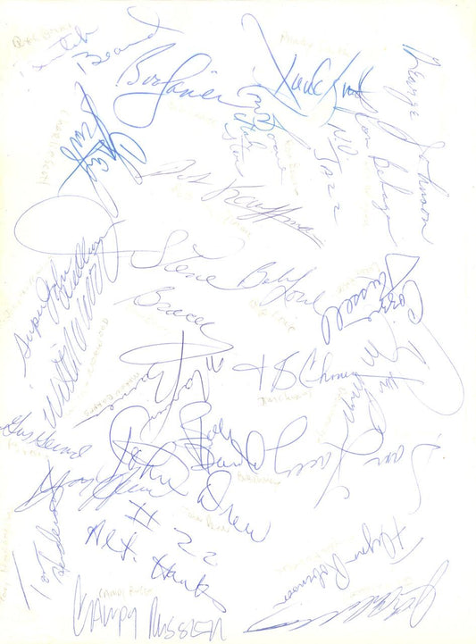 1970's NBA/ABA Greats Autographed 8.5x11 Photo With 24 Total signatures Including John Williamson Beckett BAS #A06359