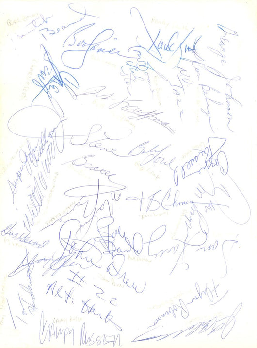 1970's NBA/ABA Greats Autographed 8.5x11 Photo With 24 Total signatures Including John Williamson Beckett BAS #A06359