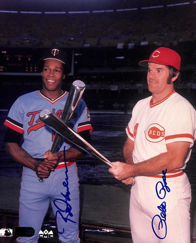 Pete Rose and Rod Carew Signed 8x10 (AIV)