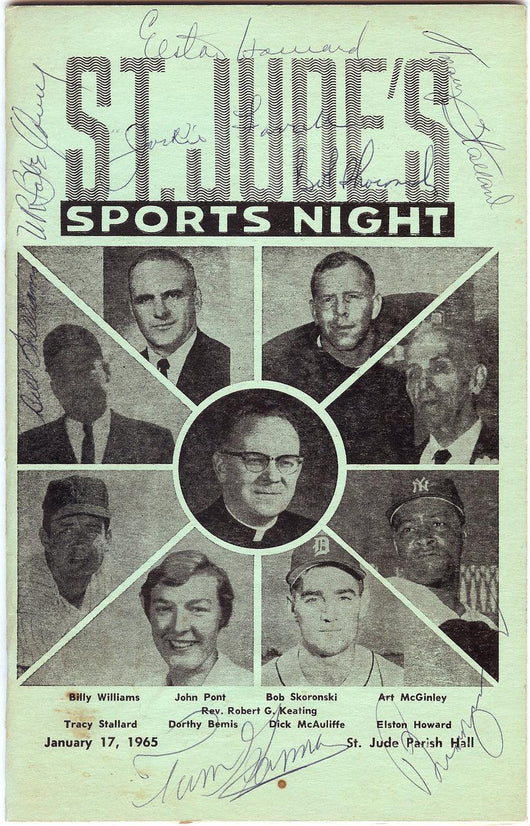 1965 Autographed Program With 8 Total Signatures including Elston Howard PSA/DNA #AB04674