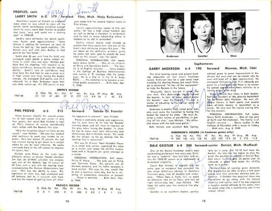 1968-1969 University of Toledo Autographed Press Guide With 15 Total Signatures Including John Brisker & Steve Mix PSA/DNA #AB06816