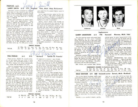 1968-1969 University of Toledo Autographed Press Guide With 15 Total Signatures Including John Brisker & Steve Mix PSA/DNA #AB06816