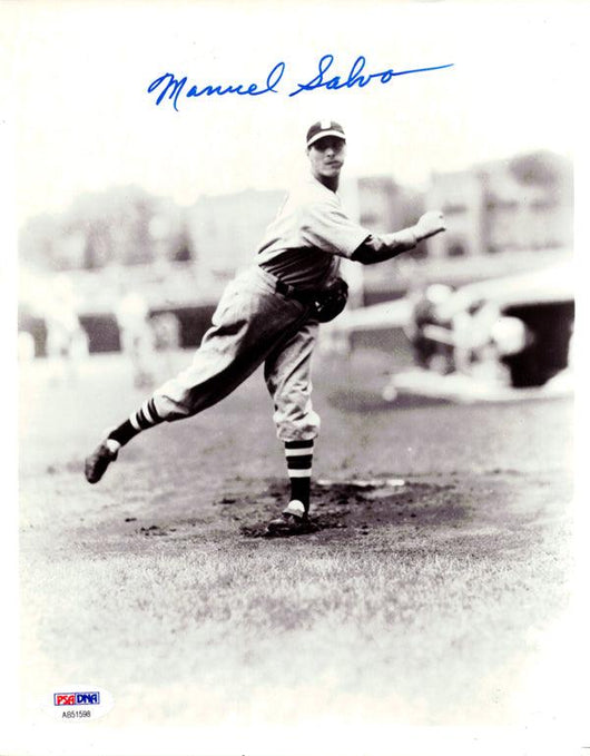 Manuel Manny Salvo Autographed 8x10 Photo Boston Braves PSA/DNA #AB51598