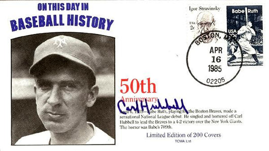 Carl Hubbell Autographed First Day Cover New York Giants PSA/DNA #AB53645
