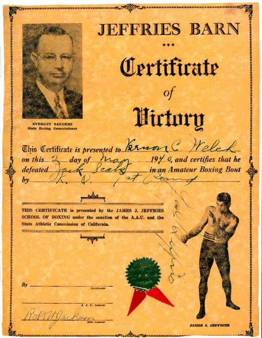 James J. Jeffries Autographed 8.5x11 Document PSA/DNA #AC06002