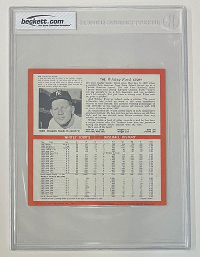 1964 Auravision Records #6 Whitey Ford New York Yankees 33 1/3 RPM 7 Inch Flexi Baseball Card (BGS 8 NM-MT 0011323510)