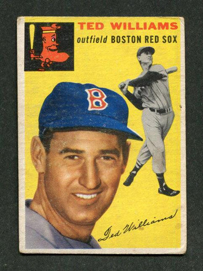 1954 Topps #250 Ted Williams Boston Red Sox Baseball Card (VG)