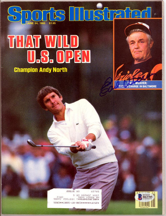Earl Weaver Autographed Sports Illustrated Magazine Baltimore Orioles Beckett BAS #B63785