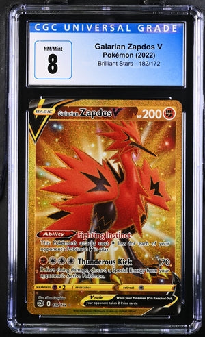 CGC (8) Galarian Zapdos V #182/172 - Brilliant Stars (#4040776047)