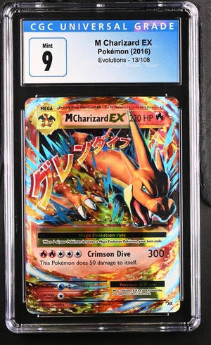 CGC (9) M Charizard EX #13/108 - Evolutions (#4057837002)
