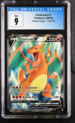 CGC (9) Charizard V #153/172 - Brilliant Stars (#4057837021)