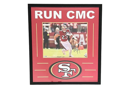 Christian McCaffrey Signed San Francisco 3D Light Up Framed Football 36x32 Photo ()