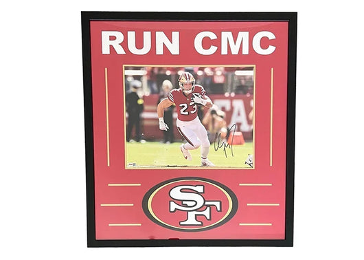 Christian McCaffrey Signed San Francisco 3D Light Up Framed Football 36x32 Photo ()