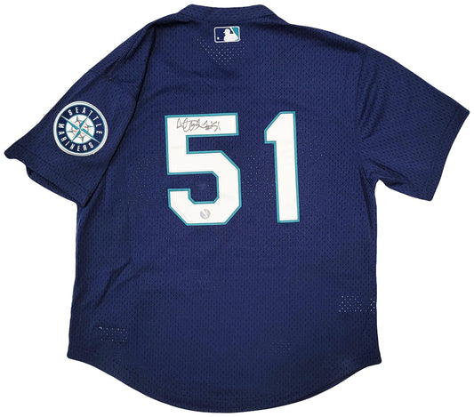Seattle Mariners Ichiro Suzuki Autographed Blue Authentic Mitchell & Ness Jersey Size 44 "#51" IS Holo Stock #209043