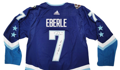 Seattle Kraken Jordan Eberle Autographed Blue Adidas Authentic 2022 All Star Game Jersey Size 54 "1st Kraken All Star" Fanatics Holo Stock #209030