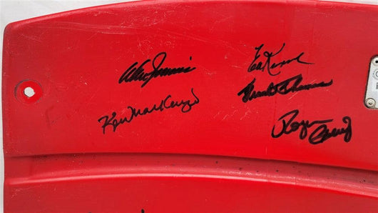 1962 New York Mets Team Autographed Red Seat Backing With 19 Signatures Including Don Zimmer & Roger Craig PSA/DNA #K47188