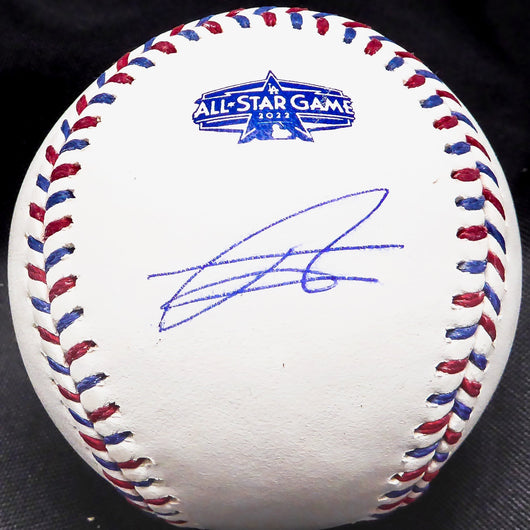 Julio Rodriguez Autographed Official 2022 All Star Game Logo MLB Baseball Seattle Mariners (Smudged) Beckett BAS QR #BH038286