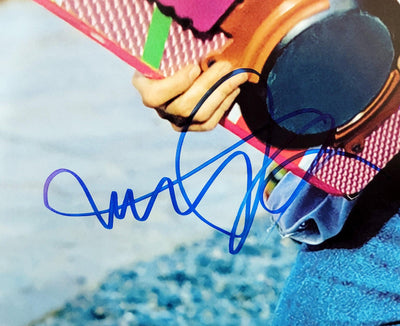 Michael J. Fox Autographed 16x20 Photo Back To The Future Hoverboard Beckett BAS Witness Stock #209146