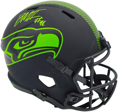 Byron Murphy II Autographed Seattle Seahawks Eclipse Black Full Size Speed Replica Helmet MCS Holo