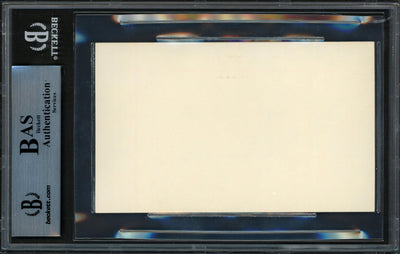 Hank Greenberg Autographed 3x5 Index Card Detroit Tigers Beckett BAS #14613355