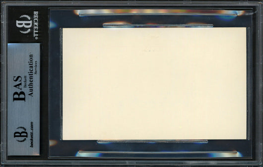 Hank Greenberg Autographed 3x5 Index Card Detroit Tigers Beckett BAS #14613355