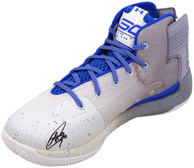Stephen Curry Autographed Grey Under Armour Curry 3 Shoe Golden State Warriors Size 13 JSA