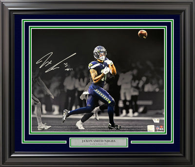 Jaxon Smith-Njigba Autographed Framed 16x20 Photo Seattle Seahawks Spotlight Fanatics Holo