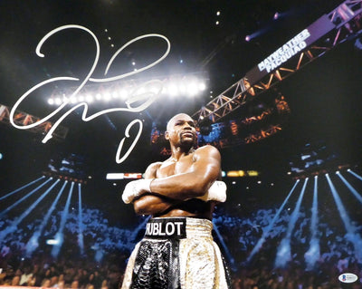 Floyd Mayweather Jr. Autographed Framed 16x20 Photo Beckett BAS Stock #209371