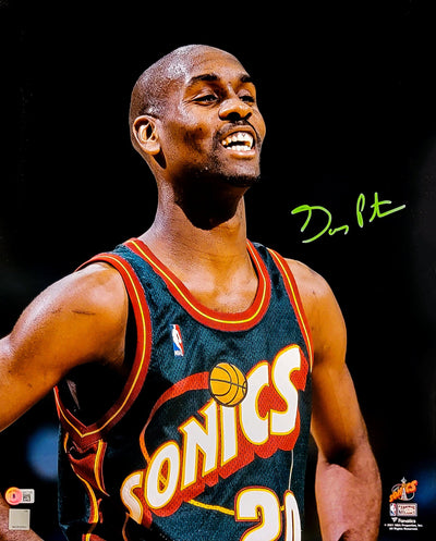 Gary Payton Autographed Framed 16x20 Photo Seattle Supersonics Beckett BAS Witness Stock #209392