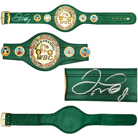 Floyd Mayweather Jr. Autographed Green WBC World Championship Boxing Belt Beckett BAS Witness