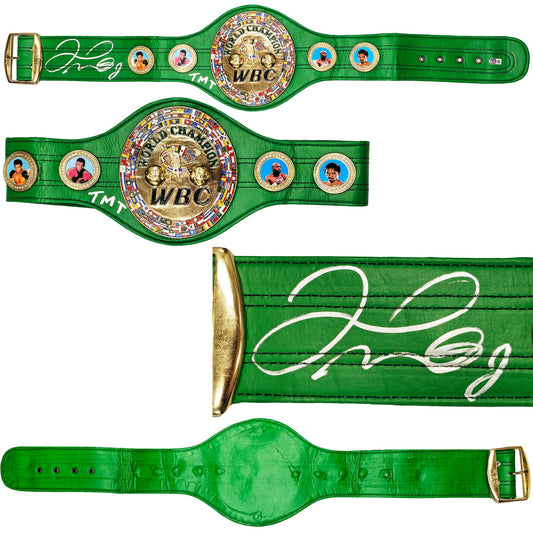Floyd Mayweather Jr. Autographed Green WBC World Championship Boxing Belt "TMT" Beckett BAS Witness