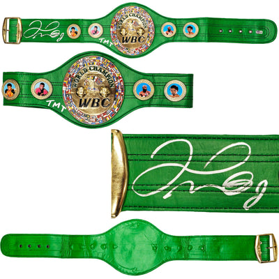 Floyd Mayweather Jr. Autographed Green WBC World Championship Boxing Belt "TMT" Beckett BAS Witness