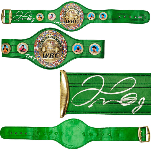 Floyd Mayweather Jr. Autographed Green WBC World Championship Boxing Belt "TMT" Beckett BAS Witness