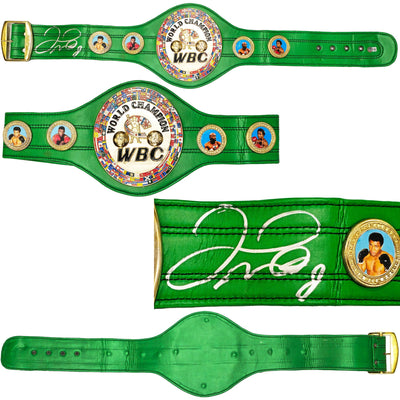 Floyd Mayweather Jr. Autographed Green WBC World Championship Boxing Belt Beckett BAS Witness