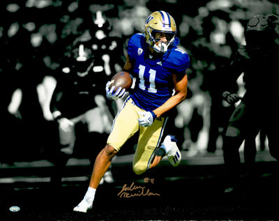 Jalen McMillan Autographed 16x20 Photo Washington Huskies Spotlight MCS Holo