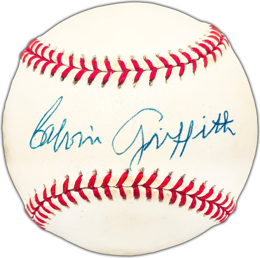 Calvin Griffith Autographed Official AL Baseball Minnesota Twins Owner Beckett BAS #BK44339