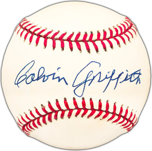 Calvin Griffith Autographed Official AL Baseball Minnesota Twins Owner Beckett BAS #BK44341