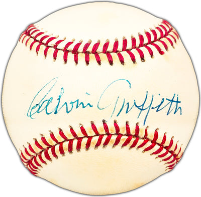 Calvin Griffith Autographed Official AL Baseball Minnesota Twins Owner Beckett BAS #BK44342