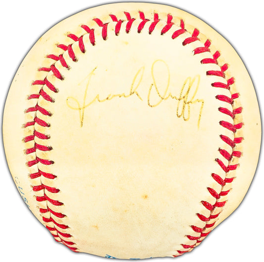 Frank Duffy Autographed Official AL Baseball Cleveland Indians, Boston Red Sox Beckett BAS #BK44462