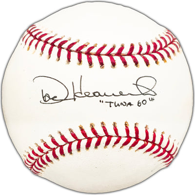 Dave Heaverlo Autographed Official MLB Baseball San Francisco Giants, Oakland A's "Tuna 60" Beckett BAS #BK44516