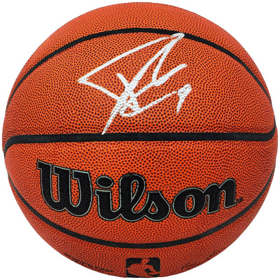 Tony Parker Autographed Authentic Indoor/Outdoor IO Basketball San Antonio Spurs Beckett BAS Witness