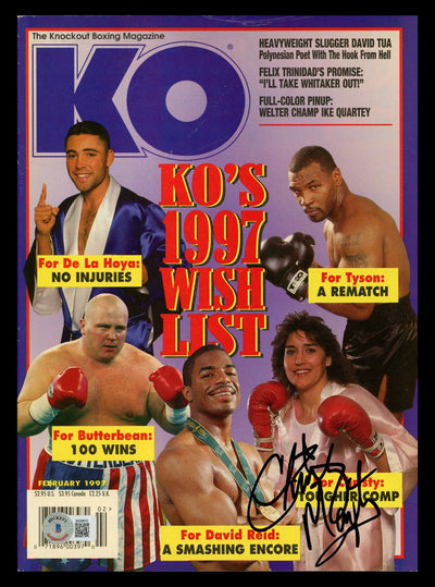 Christy Martin Autographed KO Magazine Beckett BAS QR #BK08810