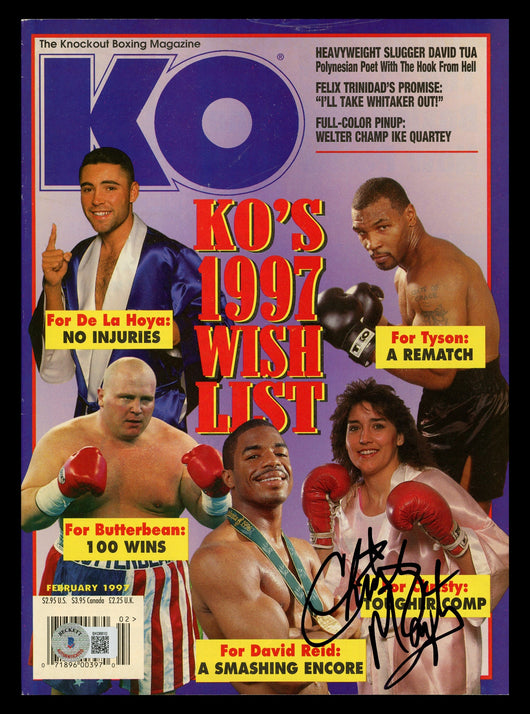 Christy Martin Autographed KO Magazine Beckett BAS QR #BK08810