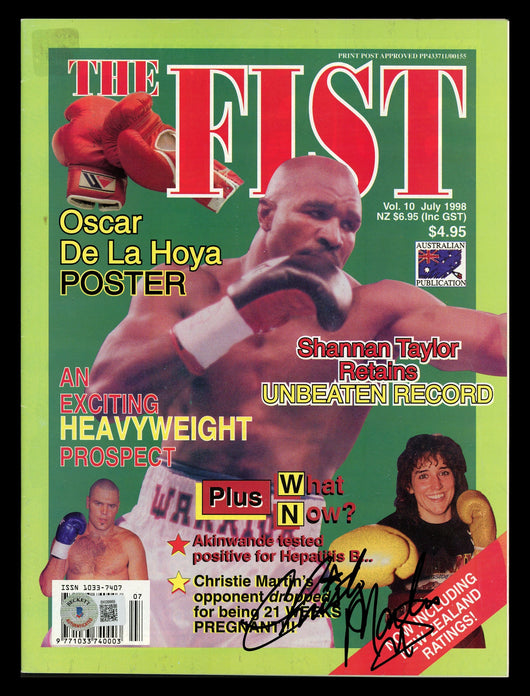 Christy Martin Autographed The Fist Magazine Beckett BAS QR #BK08869