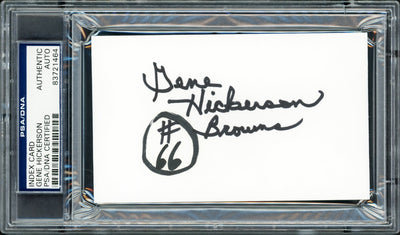 Gene Hickerson Autographed 3x5 Index Card Cleveland Browns PSA/DNA #83721464