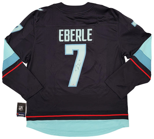 Seattle Kraken Jordan Eberle Autographed Blue Fanatics Jersey Size XL Fanatics Holo Stock #211623
