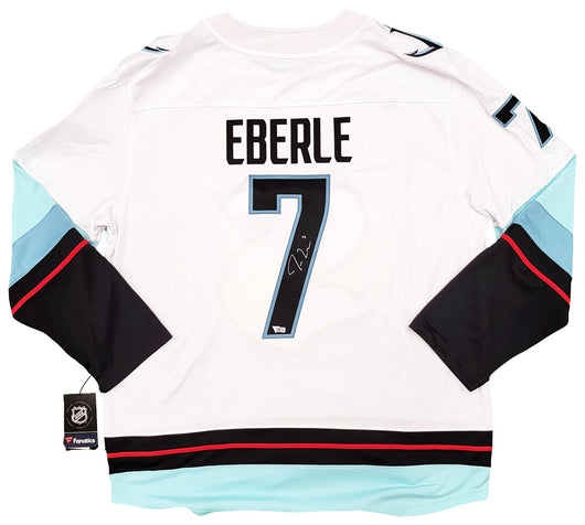 Seattle Kraken Jordan Eberle Autographed White Fanatics Jersey Size XL Fanatics Holo Stock #211624