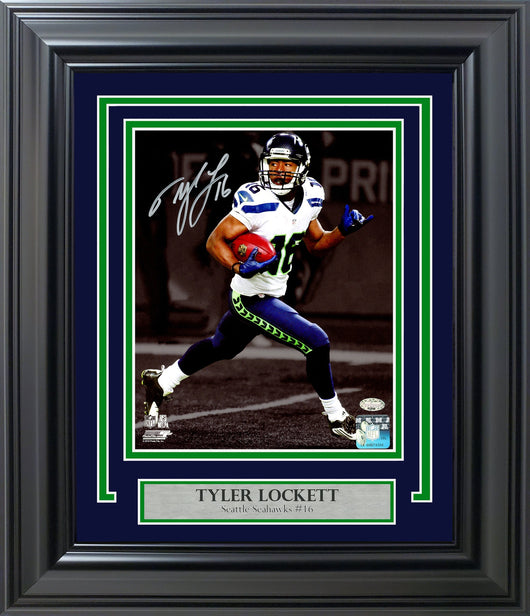 Tyler Lockett Autographed Framed 8x10 Photo Seattle Seahawks Spotlight MCS Holo Stock #210979