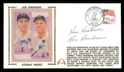 Ken Keltner & Lou Boudreau Autographed 1991 First Day Cover