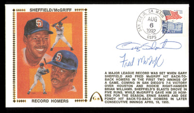 Fred McGriff & Gary Sheffield Autographed 1992 First Day Cover San Diego Padres